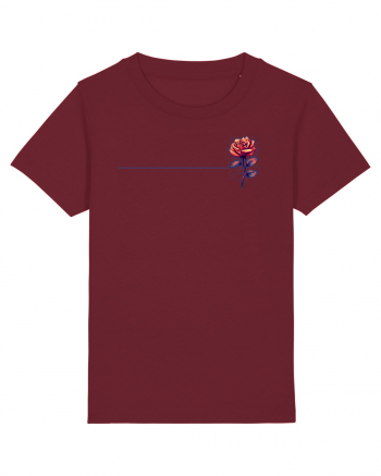 FLORAL GEOMETRIC TRANDAFIR / ROSE b Burgundy