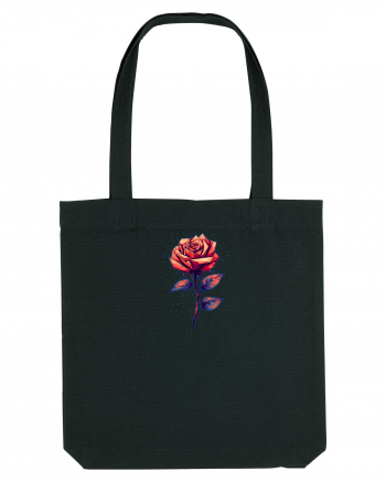 FLORAL GEOMETRIC TRANDAFIR / ROSE  Black