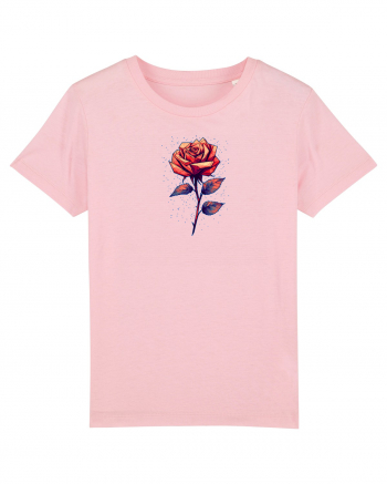FLORAL GEOMETRIC TRANDAFIR / ROSE  Cotton Pink