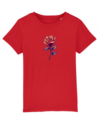 FLORAL GEOMETRIC TRANDAFIR / ROSE  Red