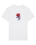 FLORAL GEOMETRIC TRANDAFIR / ROSE  Tricou mânecă scurtă Unisex Rocker