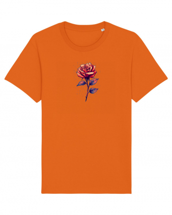 FLORAL GEOMETRIC TRANDAFIR / ROSE  Bright Orange