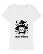 Witch better have my coffee! Tricou mânecă scurtă guler V Damă Evoker