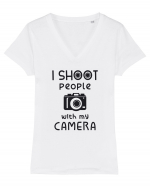 I Shoot People  Tricou mânecă scurtă guler V Damă Evoker