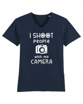 I Shoot People ! Tricou mânecă scurtă guler V Bărbat Presenter