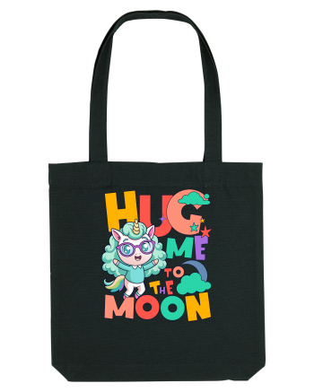 Unicorn simpatic Hug me to the moon Black