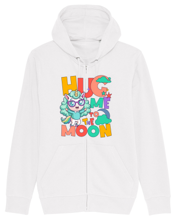 Unicorn simpatic Hug me to the moon White