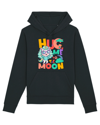 Unicorn simpatic Hug me to the moon Black