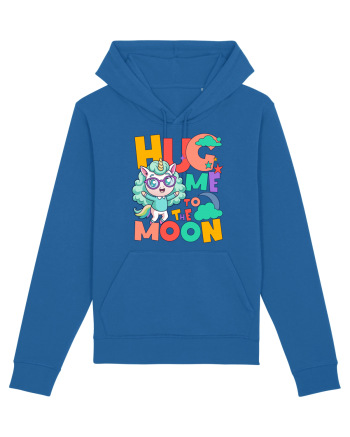 Unicorn simpatic Hug me to the moon Royal Blue