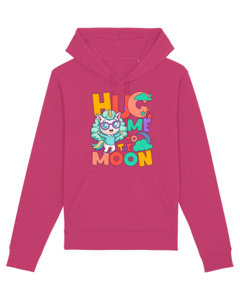 Unicorn simpatic Hug me to the moon Raspberry