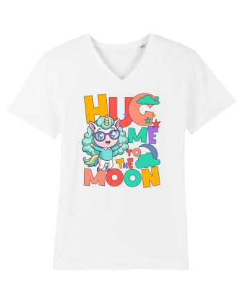 Unicorn simpatic Hug me to the moon White