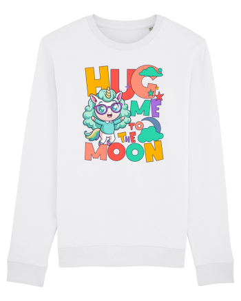 Unicorn simpatic Hug me to the moon White