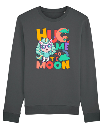 Unicorn simpatic Hug me to the moon Anthracite