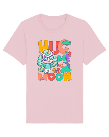 Unicorn simpatic Hug me to the moon Cotton Pink