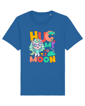 Unicorn simpatic Hug me to the moon Royal Blue
