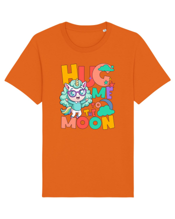 Unicorn simpatic Hug me to the moon Bright Orange