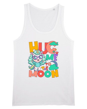 Unicorn simpatic Hug me to the moon White