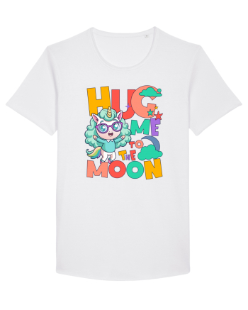 Unicorn simpatic Hug me to the moon White