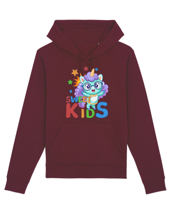 Unicorn simpatic cu ochelari Sweet Kids Burgundy