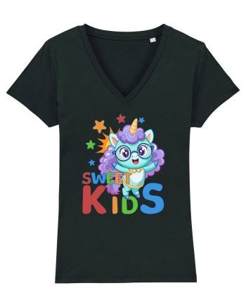 Unicorn simpatic cu ochelari Sweet Kids Black