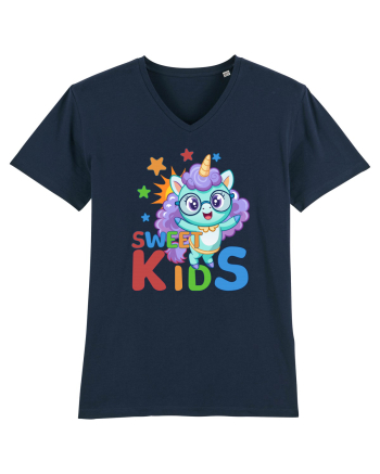 Unicorn simpatic cu ochelari Sweet Kids French Navy