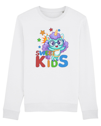 Unicorn simpatic cu ochelari Sweet Kids White