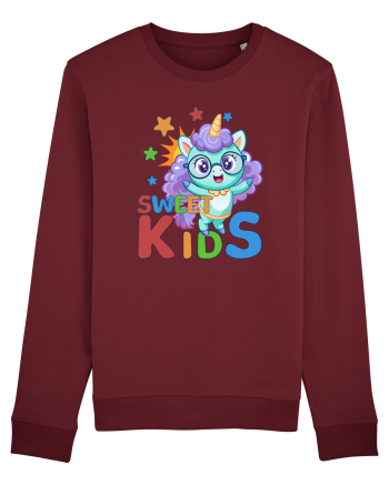 Unicorn simpatic cu ochelari Sweet Kids Burgundy