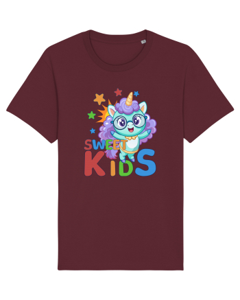 Unicorn simpatic cu ochelari Sweet Kids Burgundy