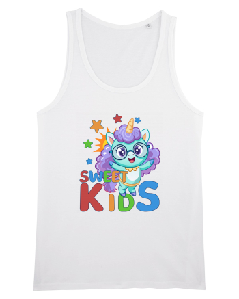 Unicorn simpatic cu ochelari Sweet Kids White