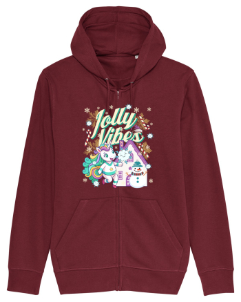 Unicorn Jolly Vibes - Bucuria Sarbatorilor De Iarna Burgundy