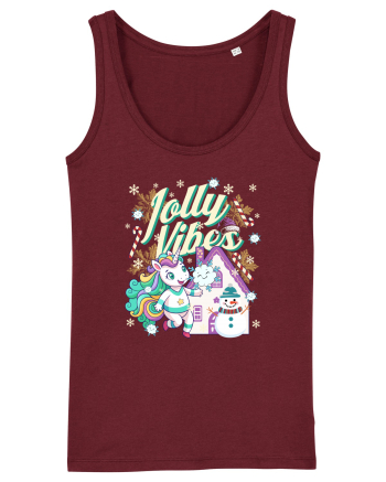 Unicorn Jolly Vibes - Bucuria Sarbatorilor De Iarna Burgundy