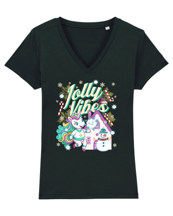 Unicorn Jolly Vibes - Bucuria Sarbatorilor De Iarna Black