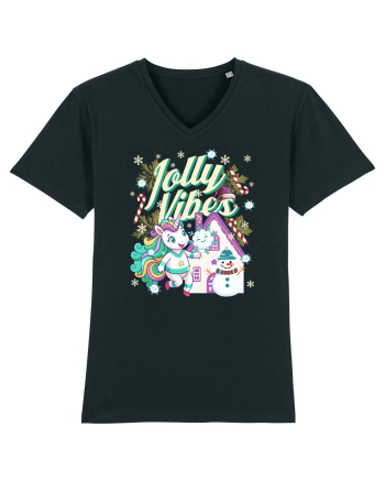 Unicorn Jolly Vibes - Bucuria Sarbatorilor De Iarna Black