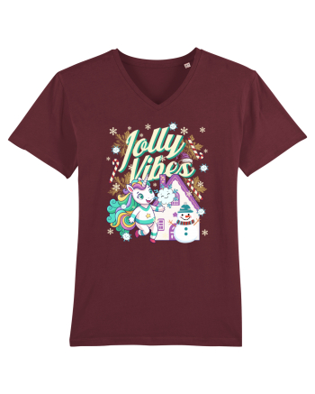 Unicorn Jolly Vibes - Bucuria Sarbatorilor De Iarna Burgundy