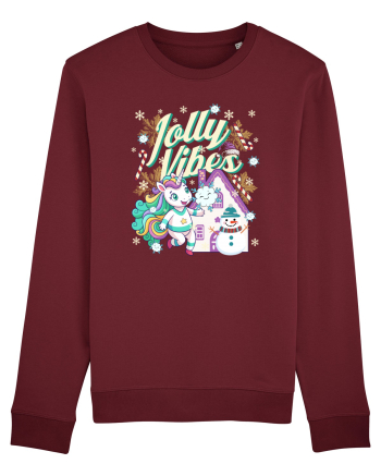 Unicorn Jolly Vibes - Bucuria Sarbatorilor De Iarna Burgundy