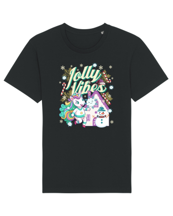 Unicorn Jolly Vibes - Bucuria Sarbatorilor De Iarna Black