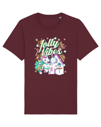 Unicorn Jolly Vibes - Bucuria Sarbatorilor De Iarna Burgundy
