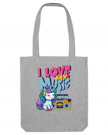 Unicorn retro Imi Place Muzica Heather Grey