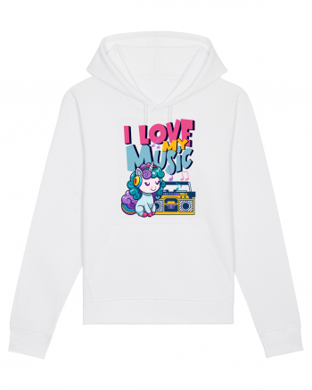 Unicorn retro Imi Place Muzica White