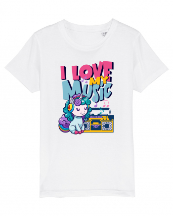 Unicorn retro Imi Place Muzica White