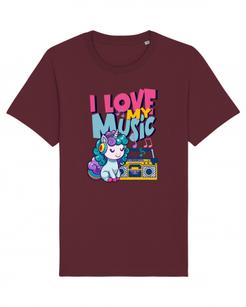 Unicorn retro Imi Place Muzica Burgundy