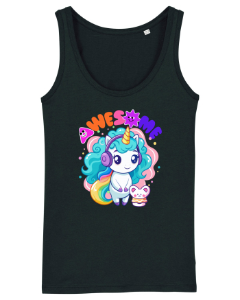 Unicorn cu par cret si prietenul soricel Black
