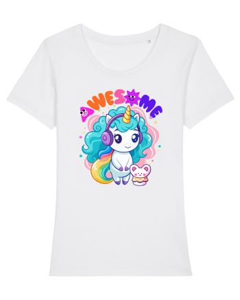 Unicorn cu par cret si prietenul soricel White
