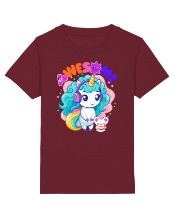 Unicorn cu par cret si prietenul soricel Burgundy