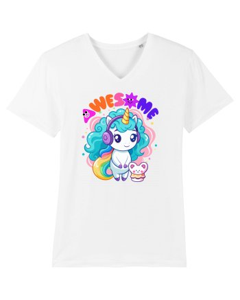Unicorn cu par cret si prietenul soricel White