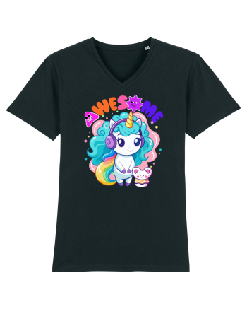 Unicorn cu par cret si prietenul soricel Black