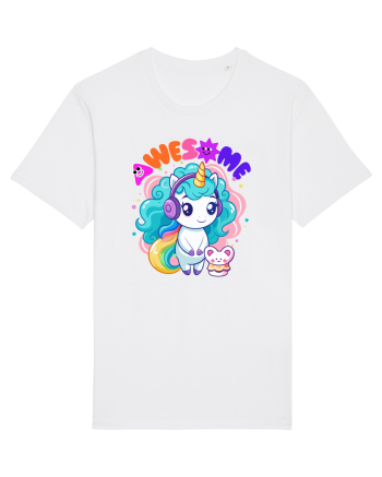 Unicorn cu par cret si prietenul soricel White