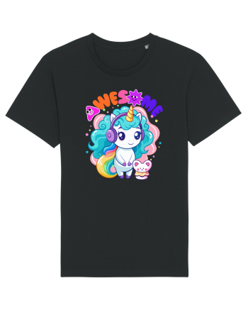 Unicorn cu par cret si prietenul soricel Black