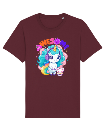 Unicorn cu par cret si prietenul soricel Burgundy