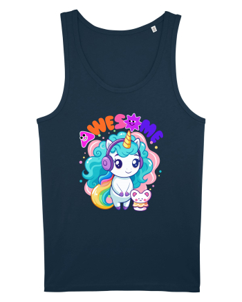 Unicorn cu par cret si prietenul soricel Navy